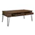 Caracal 43.5 in. Rustic Oak and Black Rectangular Wood table