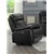 Black Genuine Leather Power Recliner Chair w USB Chargers