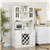 Kitchen Pantry Cabinet, with Hutch, Utility Drawer, 4 Door Cabinets an