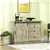 Farmhouse Kitchen Sideboard, Buffet Cabinet with Sliding Barn Door and