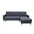 Urban Cali San Marino Sectional Sofa with Right Chaise in Dark Grey