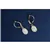 White Zirconium Solitaire Drop Earrings in Sterling Silver