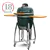 Ceramic Kamado BBQ Grill - Green - 18' with Stand and Bamboo Sideboard