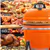 Ceramic Kamado BBQ Grill - Orange- 18' with Stand and Bamboo Sideboard