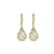 14K Gold Water Drop Shaped Drop Earrings