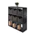 7 - Pc 3x3 Storage Shelf with 6 Foldable Woven Baskets - Black