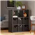 7 - Pc 3x3 Storage Shelf with 6 Foldable Woven Baskets - Black
