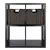 3 - Pc 2x2 Storage Shelf with 2 Foldable Woven Baskets - Black
