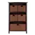 Milan 6 - Pc Storage Shelf with 5 Foldable Woven Baskets - Walnut