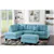 Albi 3-Piece Living Room Sectional Sofa Set Covered in Polyfiber
