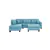 Albi 3-Piece Living Room Sectional Sofa Set Covered in Polyfiber