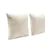 Set of (2) 16” Square Accent Pillows in Bone Boucle Textured Fabric