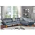 Milan 2-Piece Sectional with Wedge Covered in Velvet Fabric