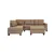 Albi 3 Pieces Sectional Set Upholstered in Coffee Polyfiber with Ottom