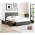 Grey Fabric Storage Bed with Button Tufting Headboard - Queen