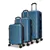 NICCI Highlander Collection Luggage 3 Piece Set Steel Blue