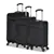 Club Rochelier 3 Piece SET Soft Side Luggage with Contrast Handles Bla