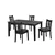 5-Piece Silver Grey Dining Set