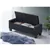 Black Chrome Accented Button Tufted Bench