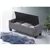 Grey Chrome Accented Button Tufted Bench