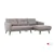 True Contemporary Elizabeth Right Chaise Sectional Sofa in Nia Grey