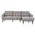 True Contemporary Elizabeth Right Chaise Sectional Sofa in Nia Grey