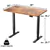 Electric Standing Desk 48x24 inch LED Height Display Walnut Color