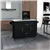 Rolling Kitchen Island with with Storage & Stainless Steel Top