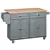 Kitchen Island with Storage, with Drop-Leaf Wooden Top