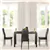 5-Piece Glass Table With Faux Leather Upholstery Chairs - Black