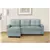 Urban Cali Venice Sectional Sofa with Reversible Chaise in Blue Grey