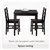 MECOR 3 PC Dining Wooden Kitchen Table Set