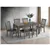 7-PC Antique Grey Ladder back dining chairs w/ Black Cushion