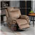 8 Points Vibration Massage Microfiber Reclining Chair, Brown