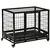 Heavy Duty Dog Crate Cage with Lockable Wheels and Removable Tray