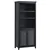 Multifunctional Bookcase w/ Double Glass Doors Cupboards, Black