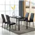 4PC PU Leather Modern Dining Chairs Set