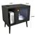 Nightstand with Drawer, Open Shelf and 16 LED Lights