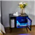 Nightstand with Drawer, Open Shelf and 16 LED Lights