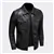 Vintage Men's Biker Jacket in Faux Leather - Size Large