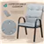 Square Dining Set: Glass Table, 4 Cushioned Armchairs
