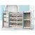 Blue Toy Storage/Organizer with Bins and Bookshelves