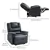 Thick Foam Stylish Manual Recliner, PU Leather, Spring System