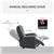 Thick Foam Stylish Manual Recliner, PU Leather, Spring System