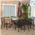 Stylish 7-Piece Dining Set with Stackable Chairs
