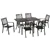 Stylish 7-Piece Dining Set with Stackable Chairs