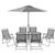 Complete Patio Dining Set with Umbrella