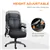 Big and Tall Manager Chair with Powerful Vibration Massage - Black