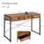 Brown SteelFrame Office Desk