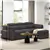 93.5' Sectional Sofa with/Bed & Storage in Charcoal